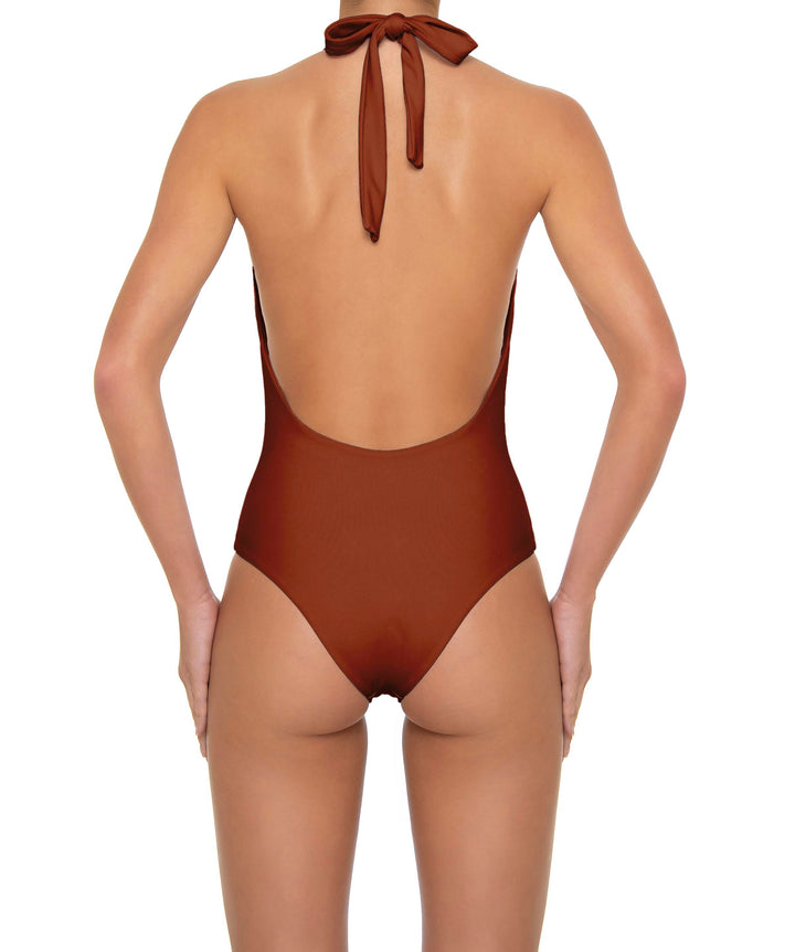 BSWS-S89 Deep Plunge Ring Halter One Piece
