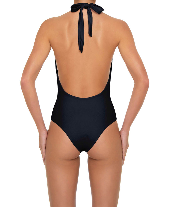 BSWS-S89 Deep Plunge Ring Halter One Piece