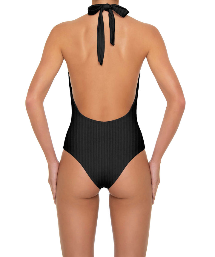 BSWS-S89 Deep Plunge Ring Halter One Piece