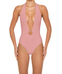BSWS-S89 Deep Plunge Ring Halter One Piece