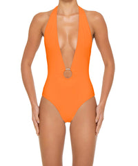 BSWS-S89 Deep Plunge Ring Halter One Piece