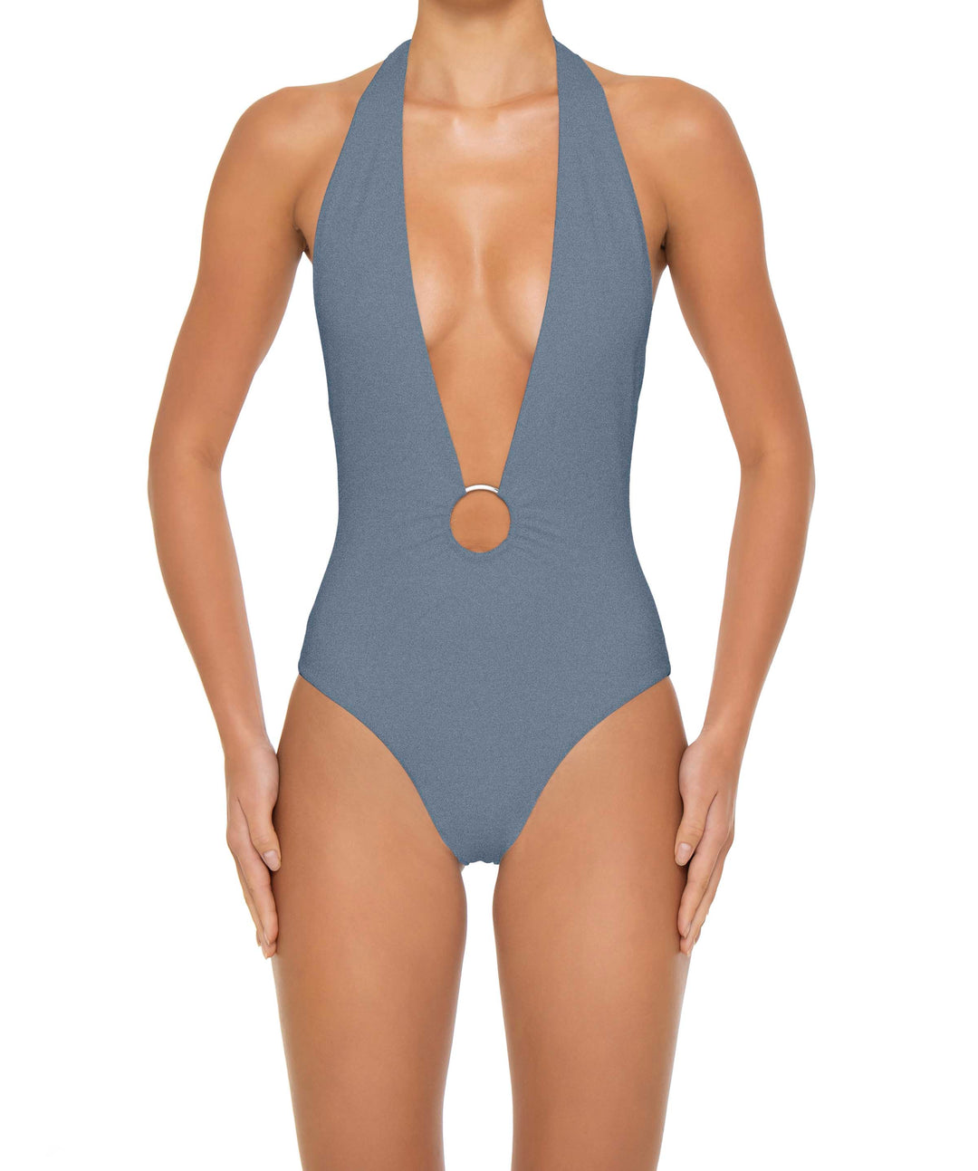 BSWS-S89 Deep Plunge Ring Halter One Piece