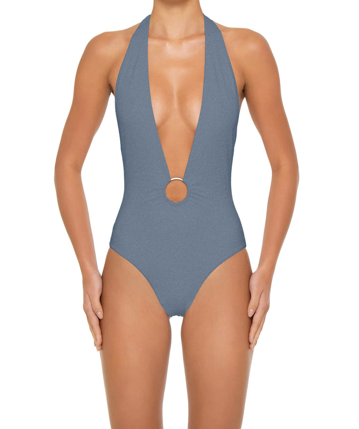 BSWS-S89 Deep Plunge Ring Halter One Piece