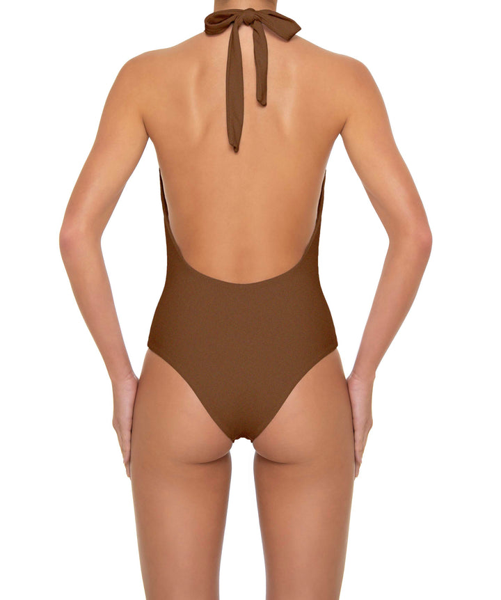 BSWS-S89 Deep Plunge Ring Halter One Piece
