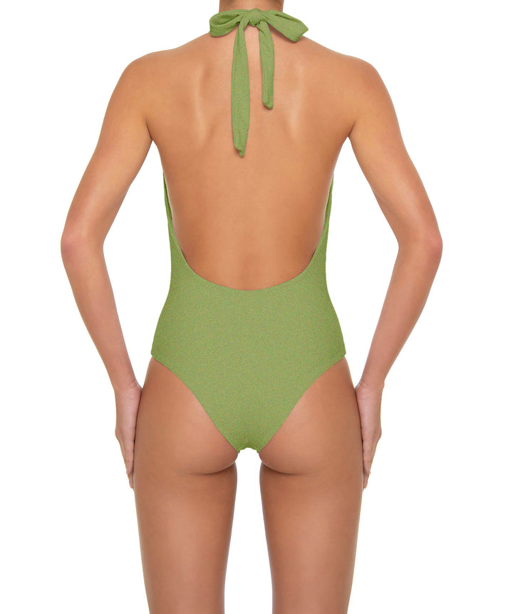 BSWS-S89 Deep Plunge Ring Halter One Piece