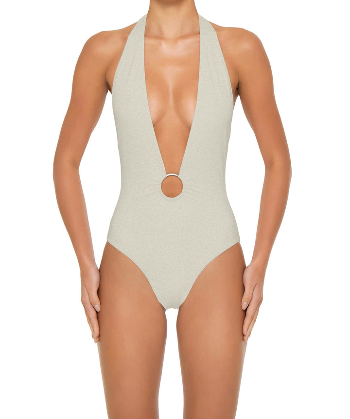BSWS-S89 Deep Plunge Ring Halter One Piece