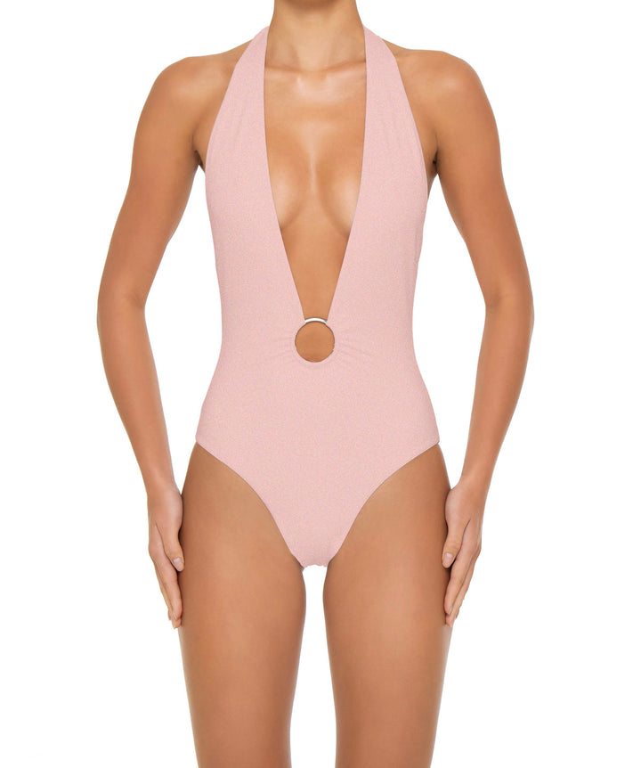 BSWS-S89 Deep Plunge Ring Halter One Piece