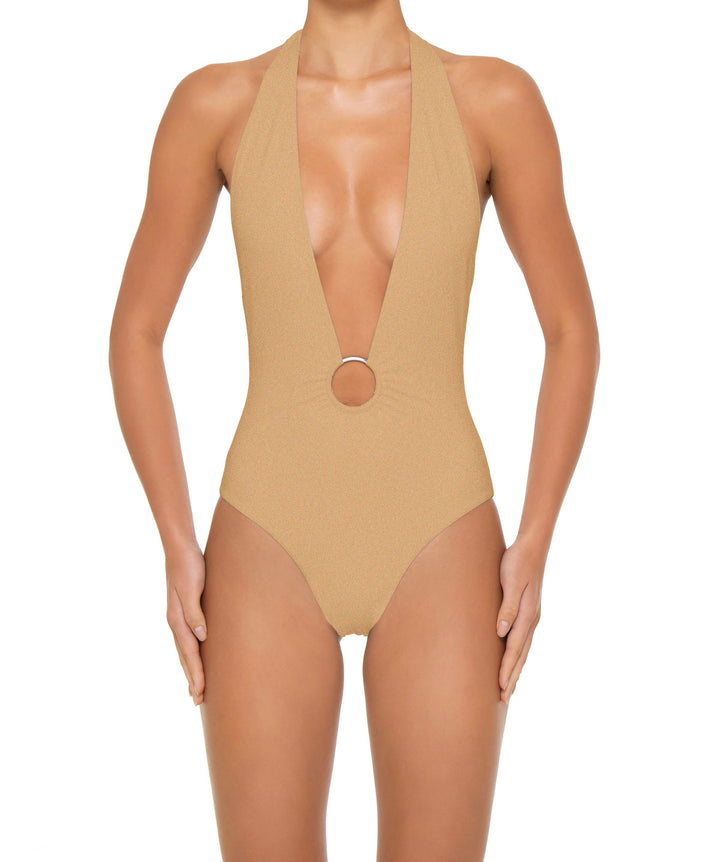 BSWS-S89 Deep Plunge Ring Halter One Piece