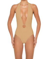 BSWS-S89 Deep Plunge Ring Halter One Piece