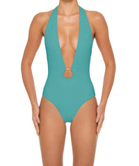 BSWS-S89 Deep Plunge Ring Halter One Piece