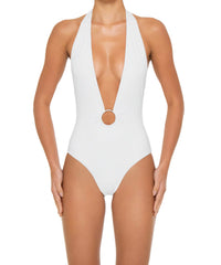 BSWS-S89 Deep Plunge Ring Halter One Piece