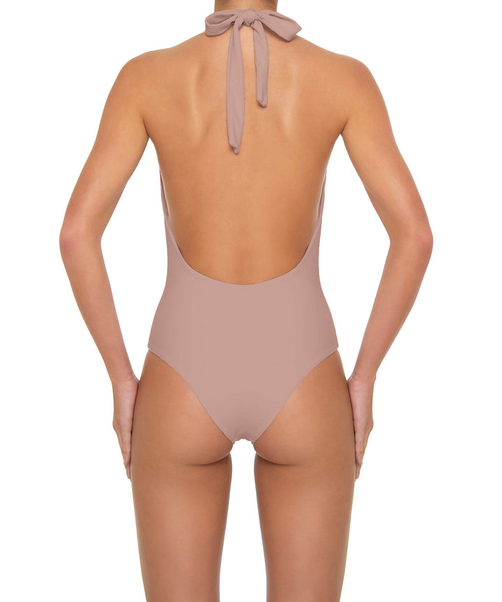 BSWS-S89 Deep Plunge Ring Halter One Piece