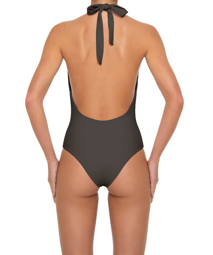 BSWS-S89 Deep Plunge Ring Halter One Piece