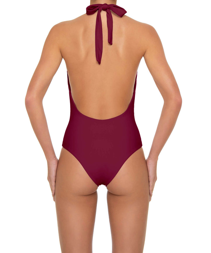 BSWS-S89 Deep Plunge Ring Halter One Piece