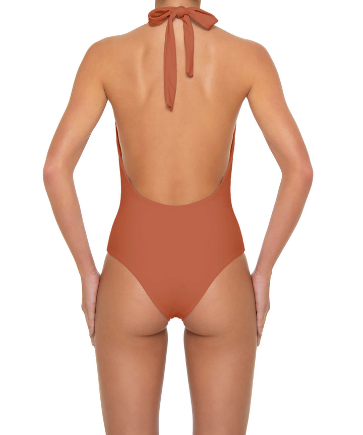 BSWS-S89 Deep Plunge Ring Halter One Piece