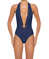 BSWS-S89 Deep Plunge Ring Halter One Piece