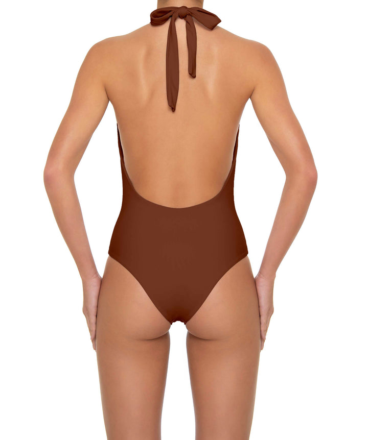BSWS-S89 Deep Plunge Ring Halter One Piece