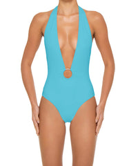 BSWS-S89 Deep Plunge Ring Halter One Piece