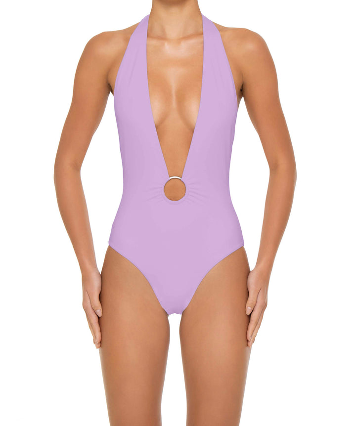 BSWS-S89 Deep Plunge Ring Halter One Piece