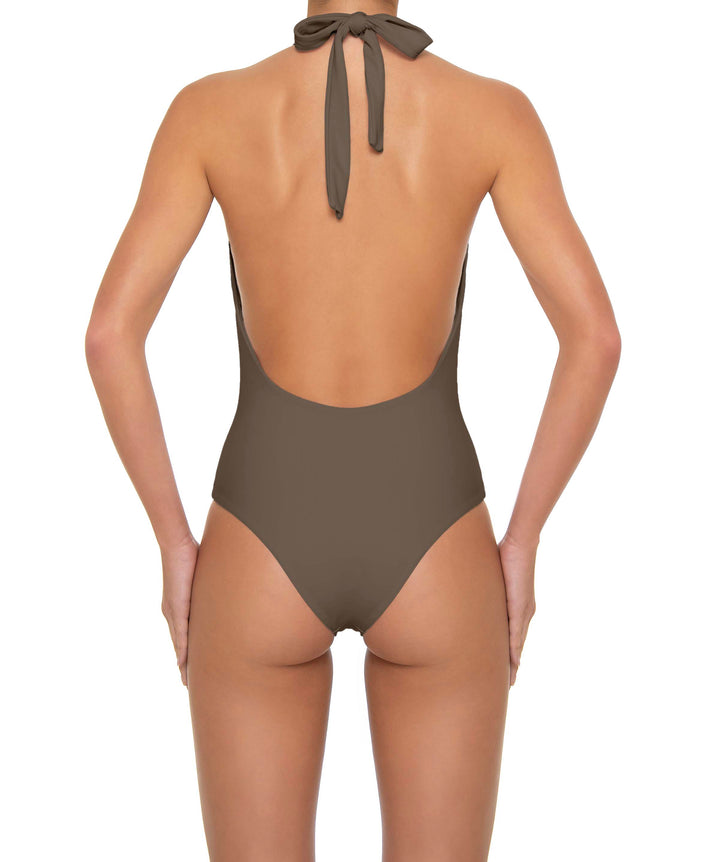 BSWS-S89 Deep Plunge Ring Halter One Piece