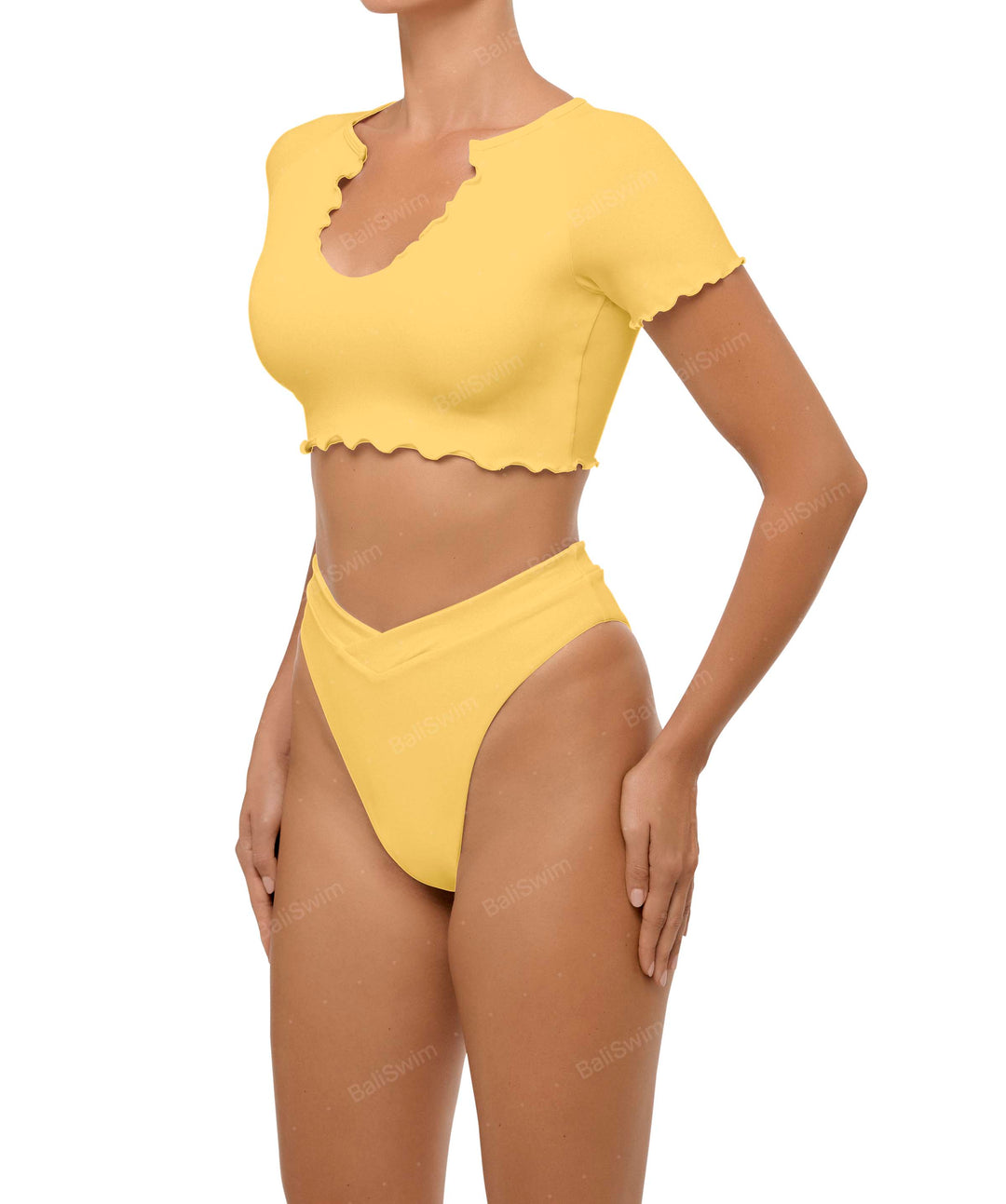 BSWS-B101 Overlapped Brief Bikini Bottom