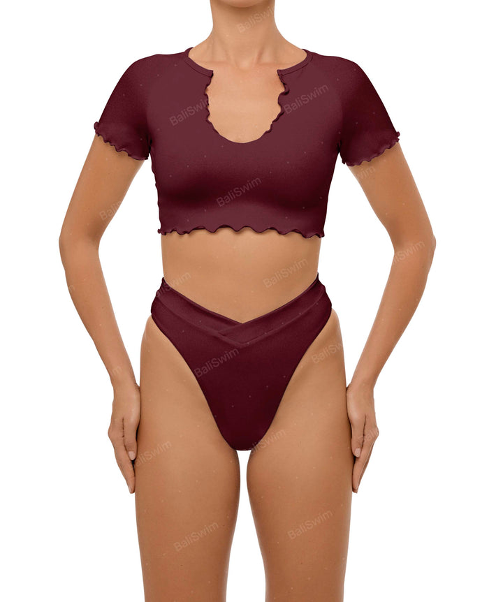 BSWS-B101 V-Front Cross-Over Bikini Bottom