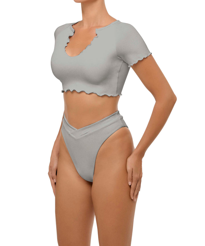 BSWS-T101 V-neck Cropped Tankini