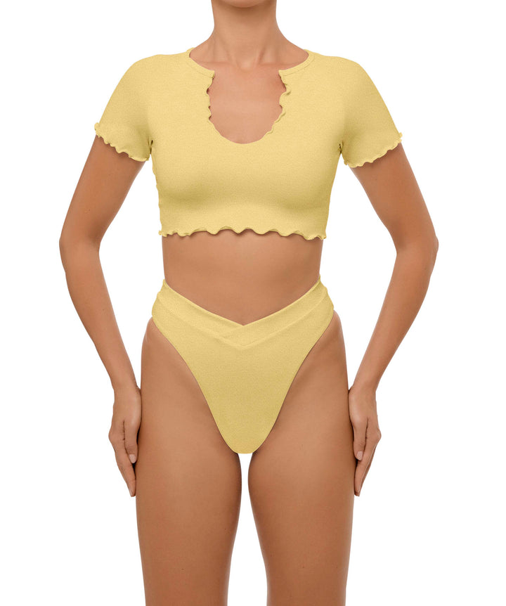 BSWS-T101 V-neck Cropped Tankini
