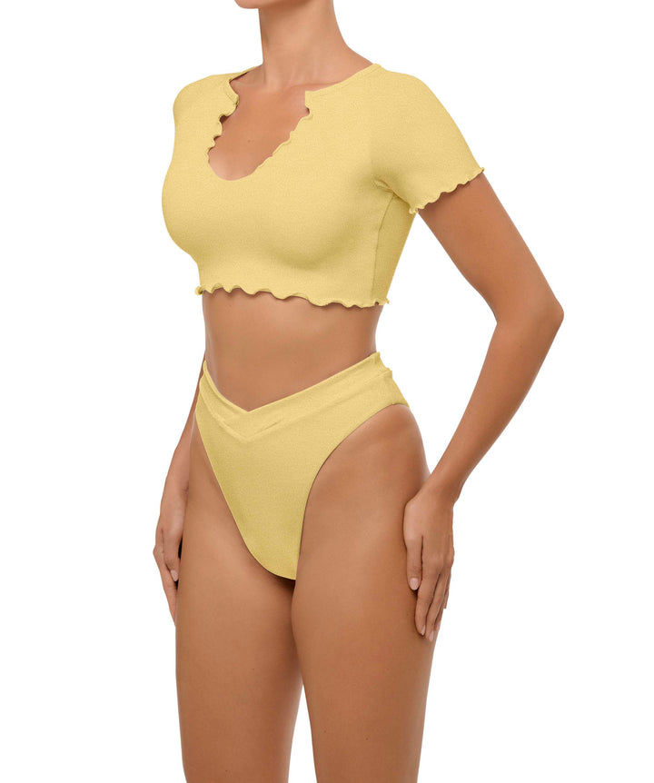 BSWS-T101 V-neck Cropped Tankini