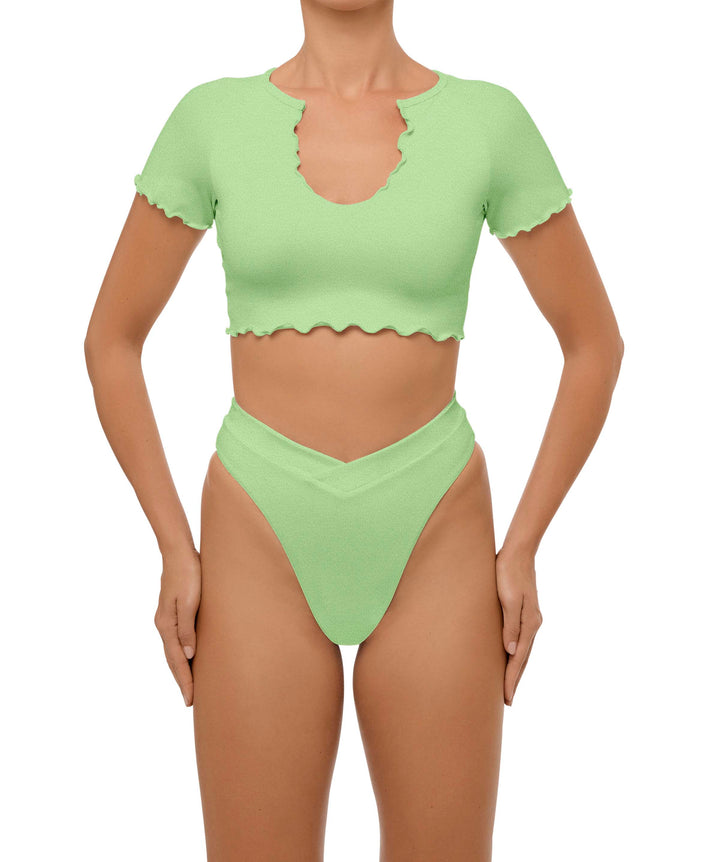 BSWS-B101 Overlapped Brief Bikini Bottom