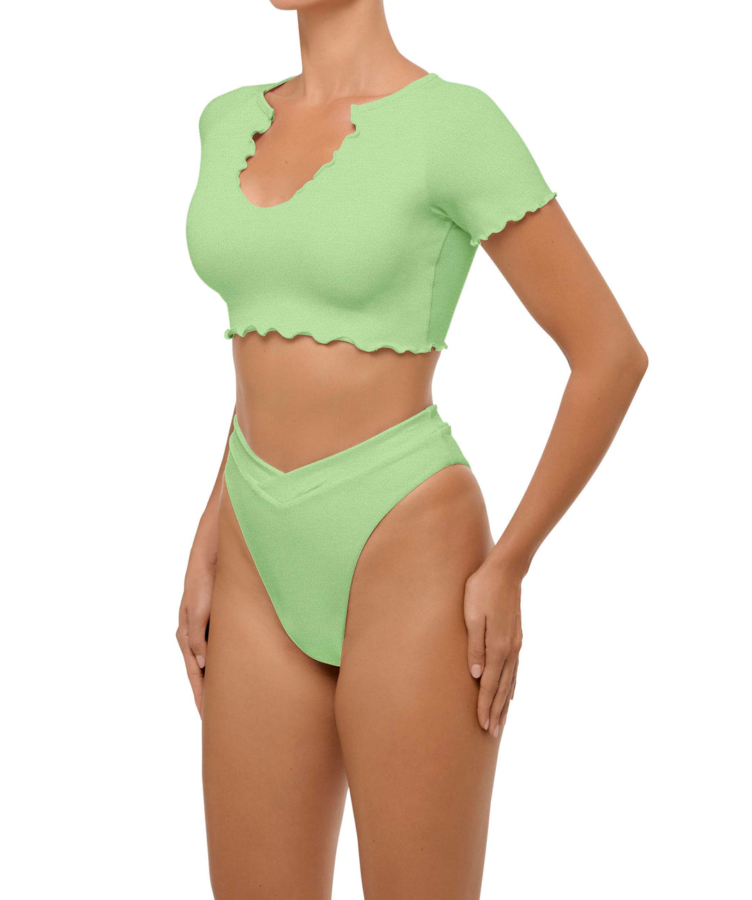 BSWS-B101 Overlapped Brief Bikini Bottom