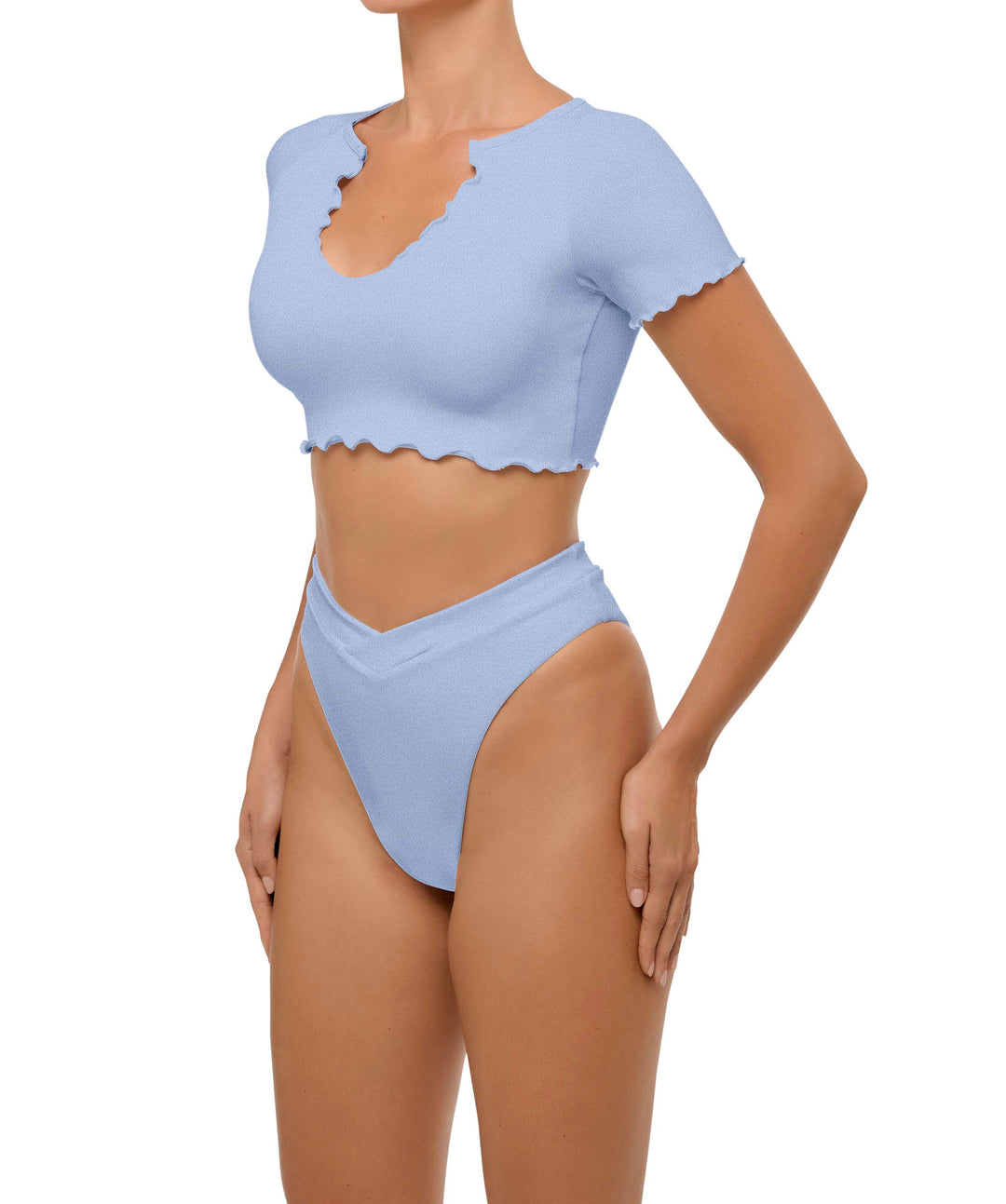 BSWS-T101 V-neck Cropped Tankini