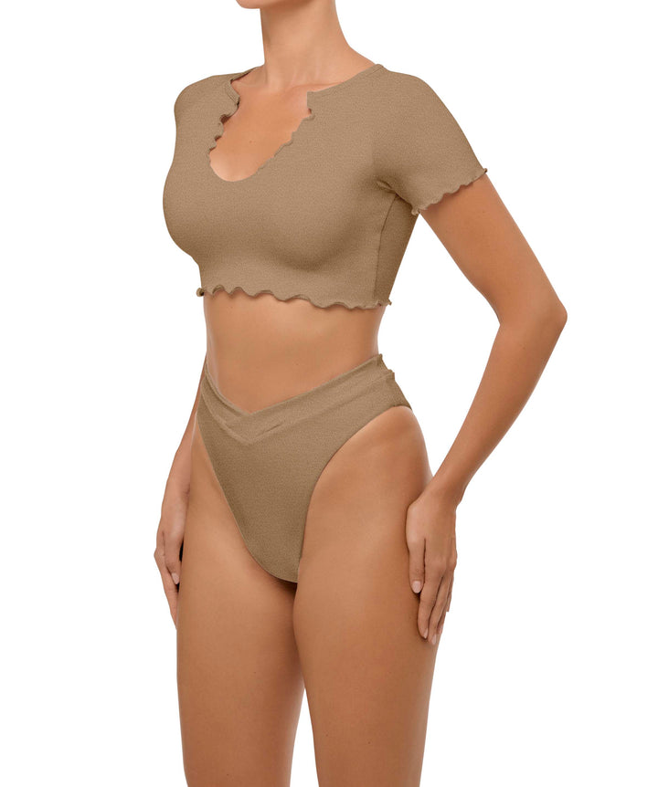 BSWS-B101 Overlapped Brief Bikini Bottom