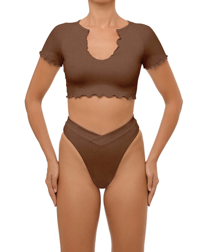 BSWS-B101 Overlapped Brief Bikini Bottom