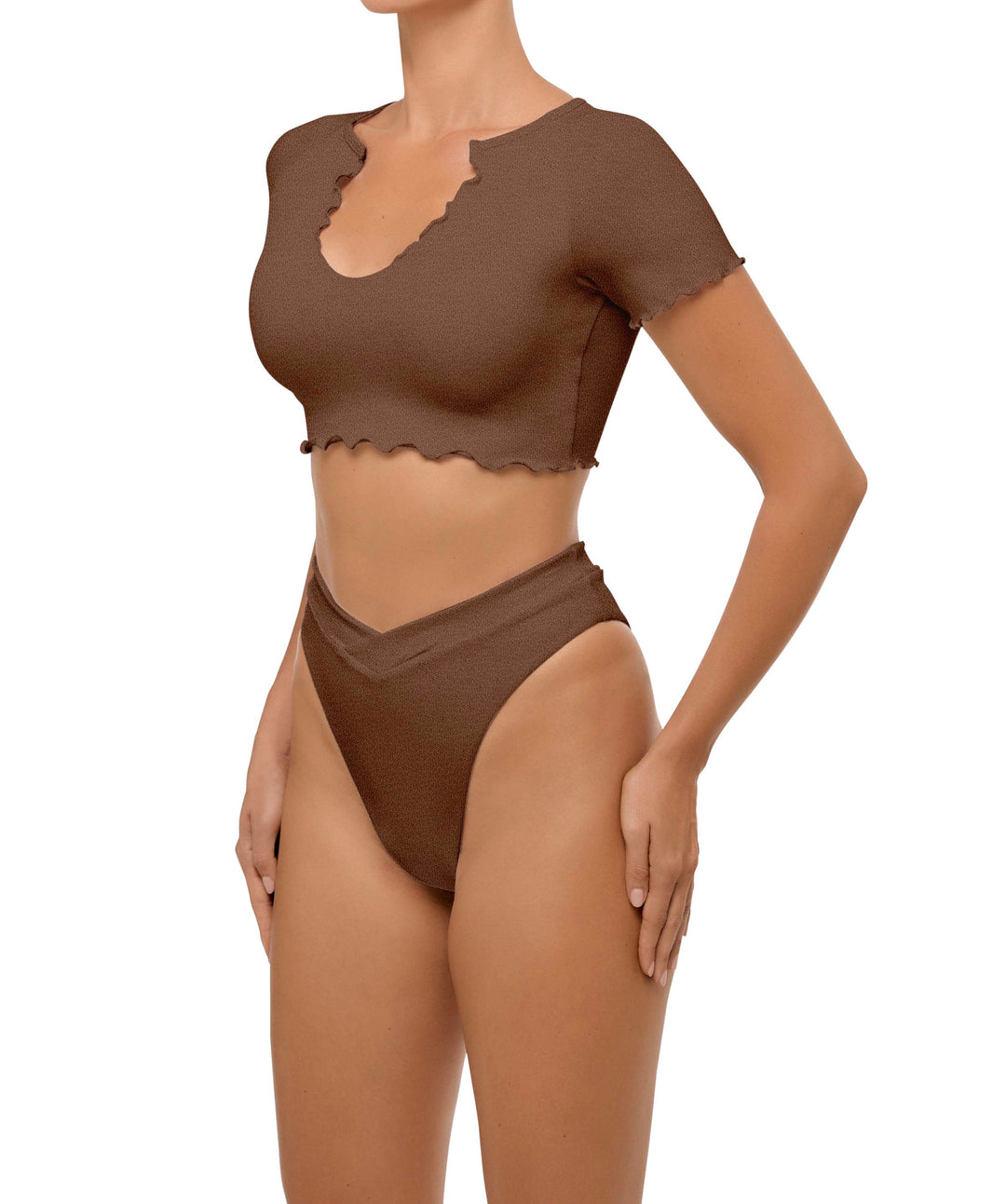BSWS-B101 Overlapped Brief Bikini Bottom