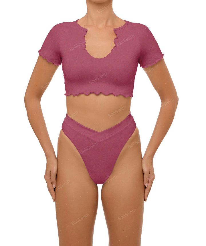 BSWS-B101 Overlapped Brief Bikini Bottom