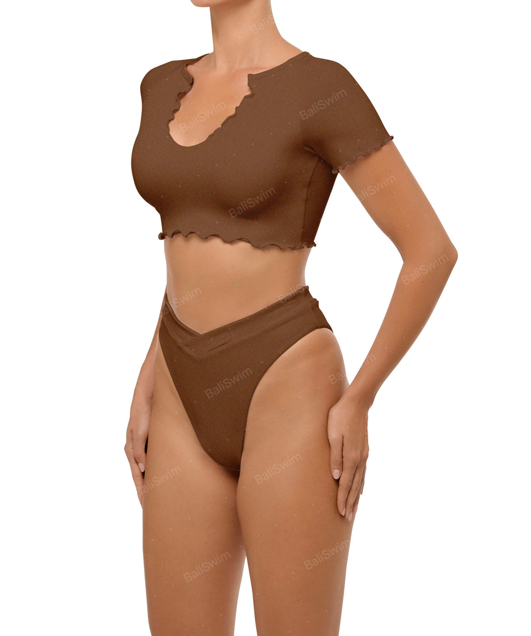 BSWS-B101 Overlapped Brief Bikini Bottom