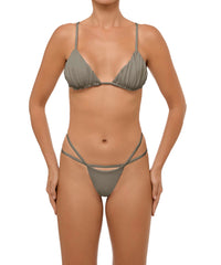 BSWS-T104 Pleated Triangle Bikini Top