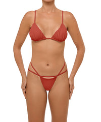BSWS-T104 Pleated Triangle Bikini Top