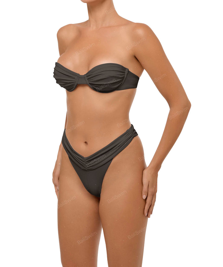 BSWS-B105 Ruched V-waist Bikini Bottom