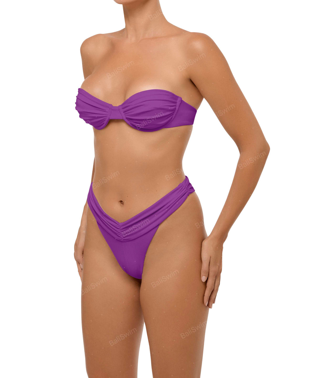 BSWS-B105 Ruched V-waist Bikini Bottom