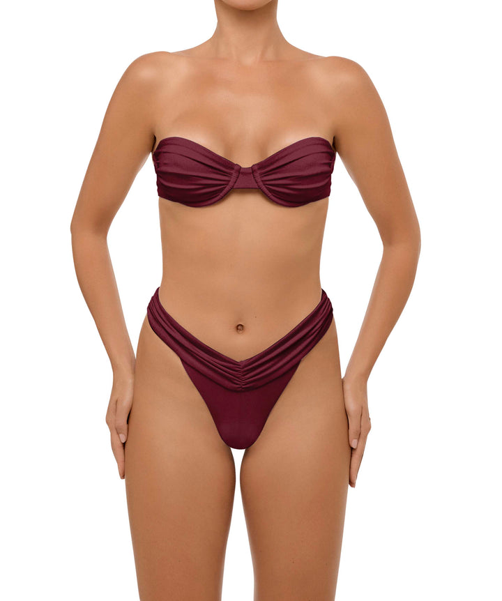 BSWS-B105 Ruched V-waist Bikini Bottom