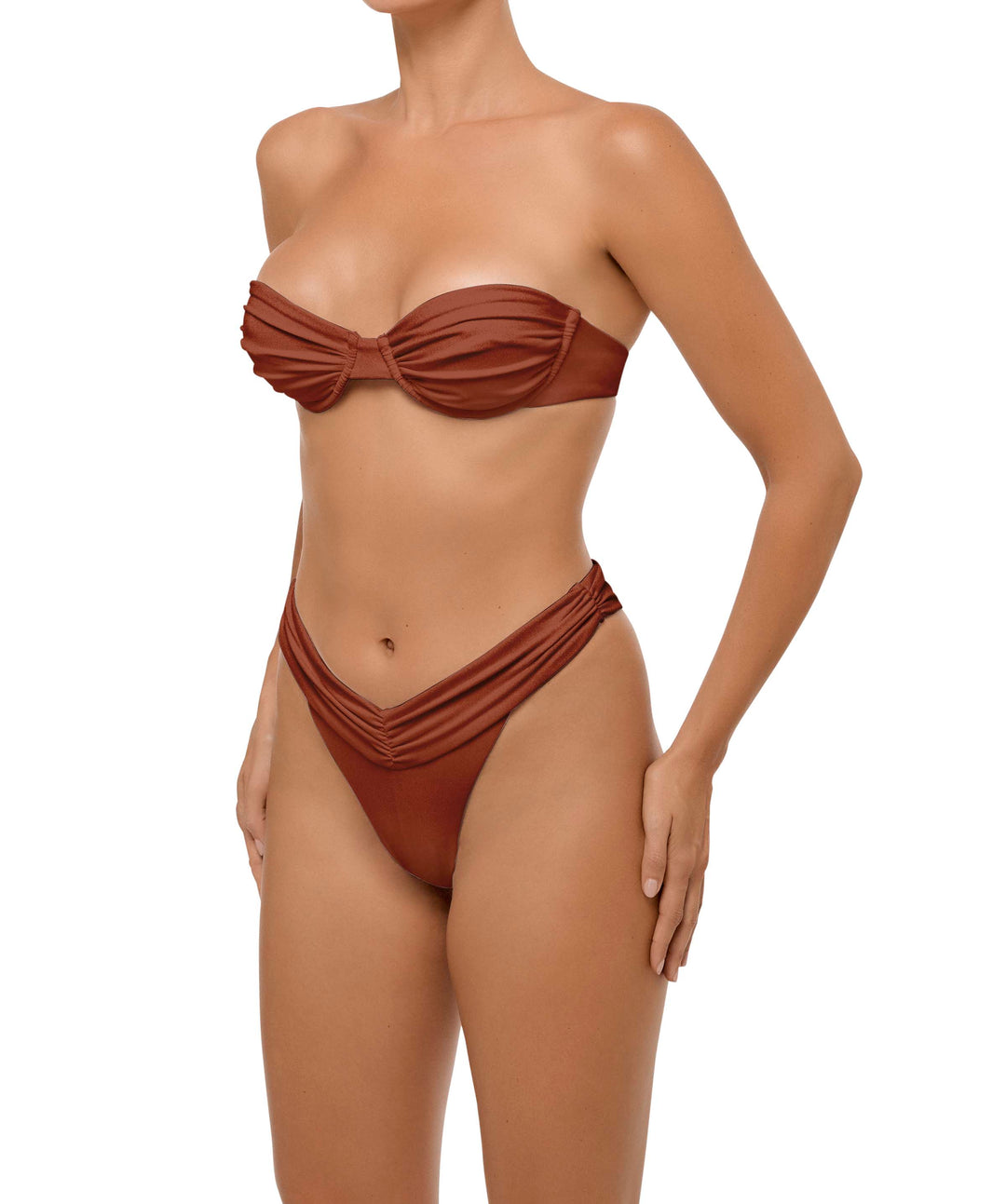BSWS-T105 Gathered Underwired Bandeau Top