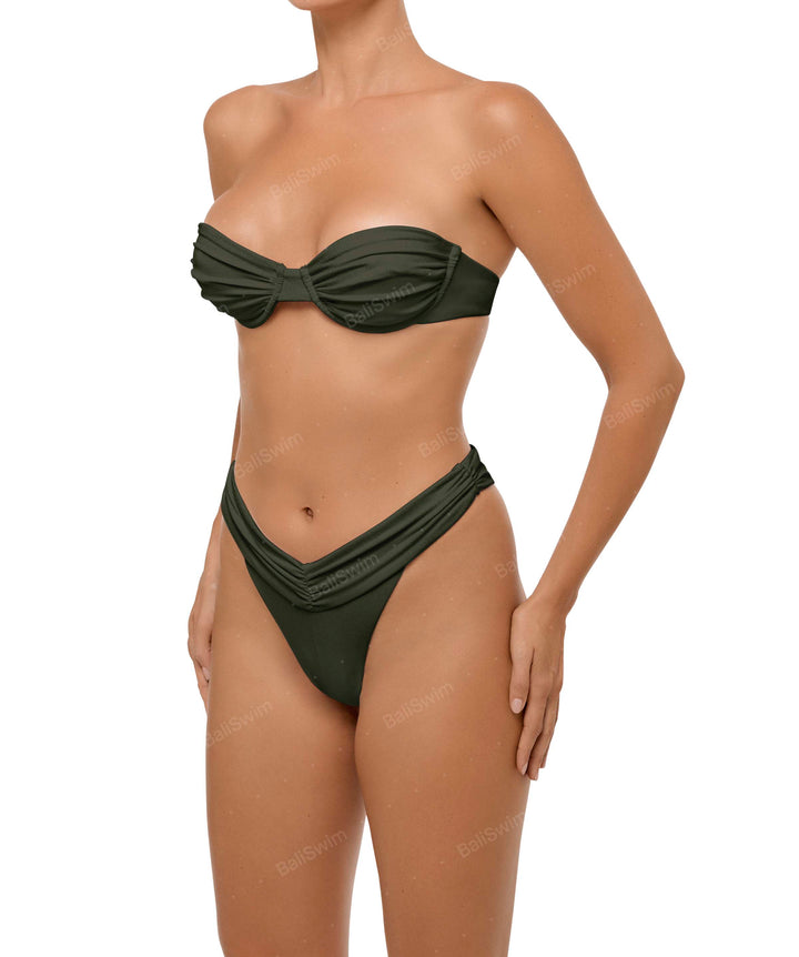 BSWS-B105 Ruched V-waist Bikini Bottom