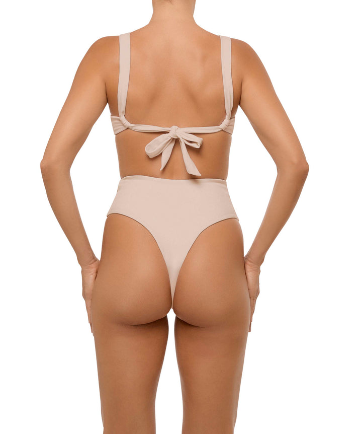 BSWS-B106 Waist Tie High Rise Bikini Bottom