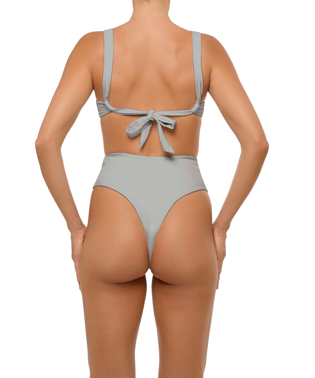 BSWS-B106 Waist Tie High Rise Bikini Bottom