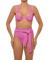 BSWS-B106 Waist Tie High Rise Bikini Bottom