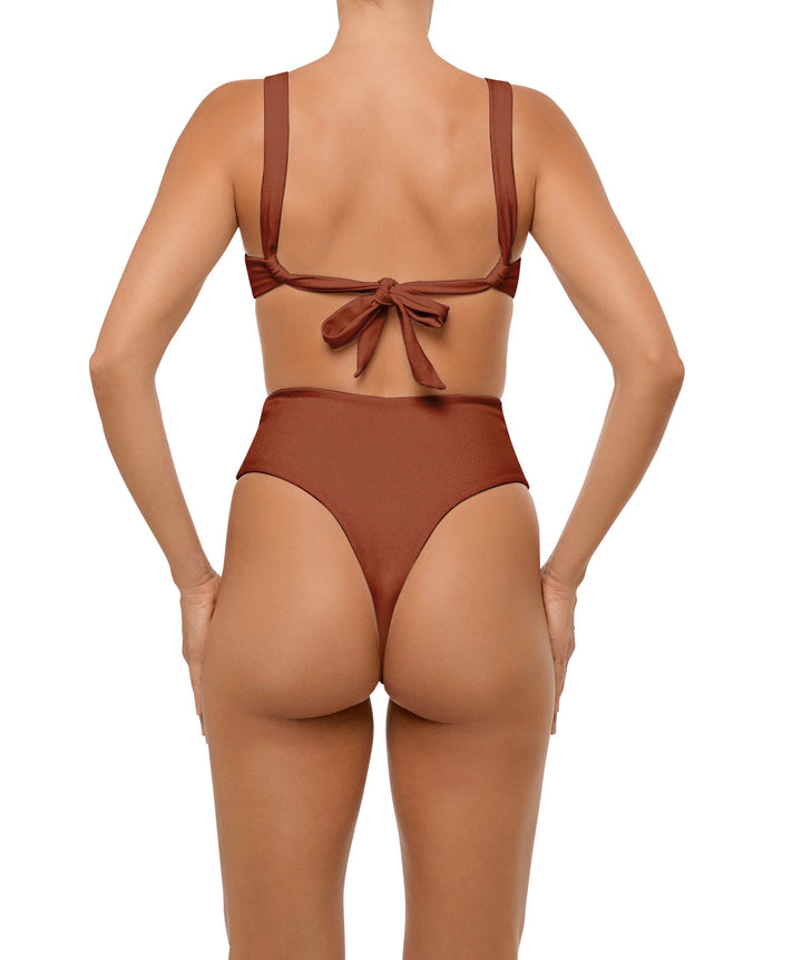 BSWS-B106 Waist Tie High Rise Bikini Bottom