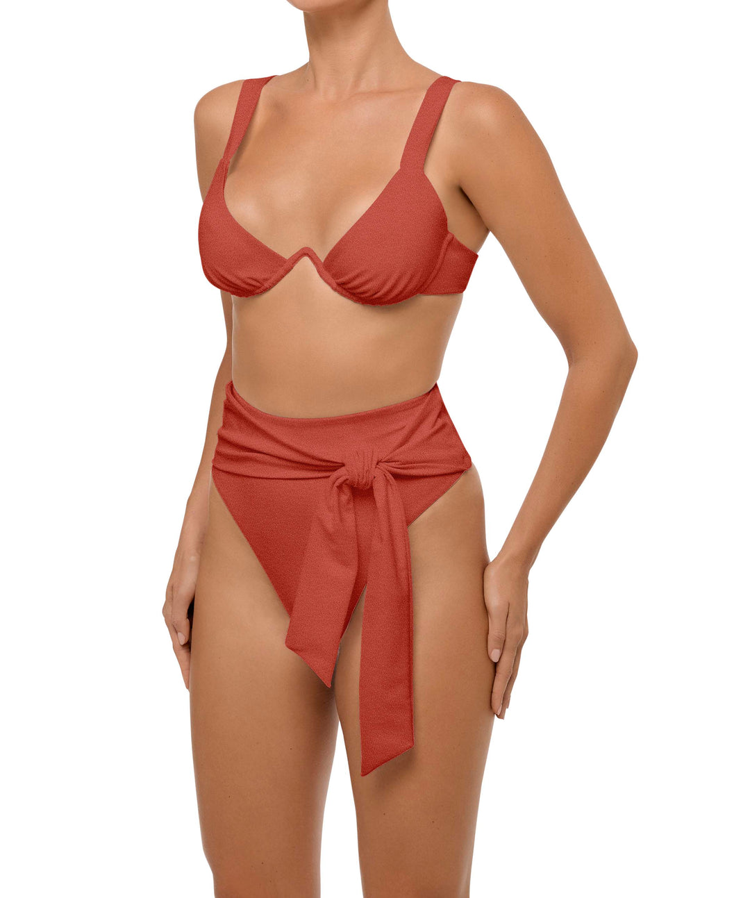 BSWS-T106 V-Wire Open Neckline Underwire Top