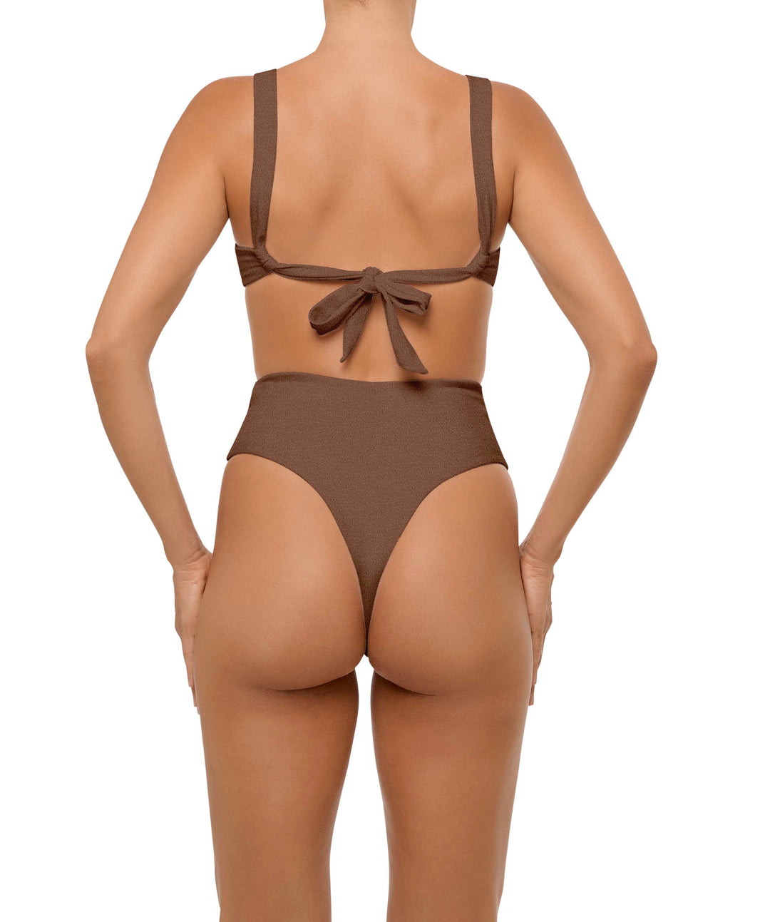 BSWS-B106 Waist Tie High Rise Bikini Bottom